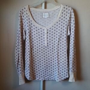 VICTORIAS SECRET FLORAL THERMAL SLEEP SHIRT M